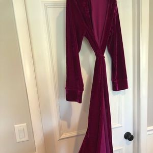 BERRY Velvet luxury wrap, maxi, kimono style look dress